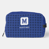 Elegante graublaue Toilettentasche für Mann/Vater Waschbeutel (Rückseite)