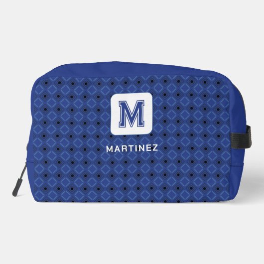 Elegante graublaue Toilettentasche für Mann/Vater Waschbeutel (Rückseite)