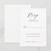 Elegante graue Antwortkarte RSVP Karte (Vorne/Hinten)