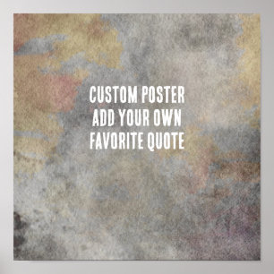 Elegante graue Aquarellkunst fügt Ihren Text hinzu Poster