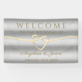 Elegante graue Begrüßung Banner (Horizontal)