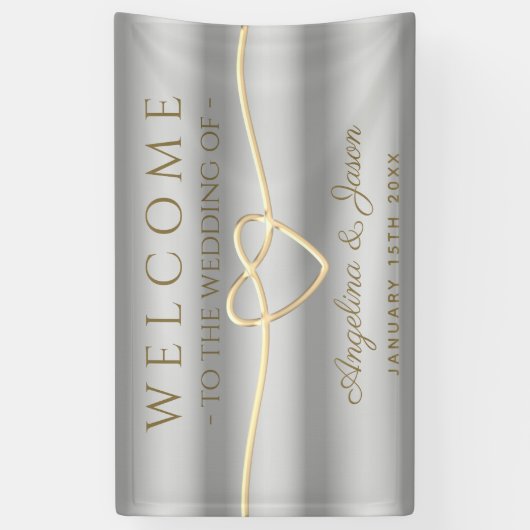 Elegante graue Begrüßung Banner (Vertikal)