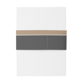 Elegante graue Beige Typografie Hochzeit Einladungsbanderole (Rückseitenbeispiel)