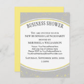 Elegante Graue Business-Dusche Einladungspostkarte (Vorne/Hinten)