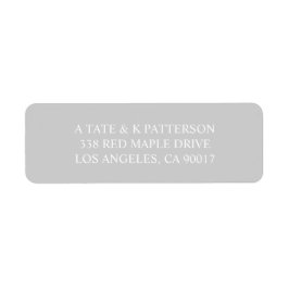 Elegante graue Einladung Rücksendeadressen-Aufkleb