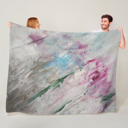 Elegante graue Fleece-Decke Fleecedecke (Beispiel)