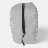 Elegante graue Floral Muster Toilettenbeutel Waschbeutel (Rechts)