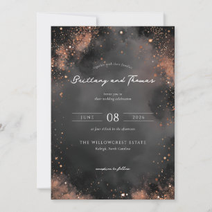 Elegante graue funkelnde Hochzeitseinladungen Einladung
