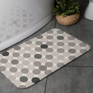 Elegante graue geometrische Badematte für Gäste-Ba