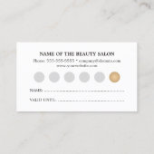 Elegante, graue gestreifte Copper Beauty Loyalty C Treuekarte (Rückseite)