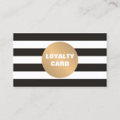 Elegante, graue gestreifte Copper Beauty Loyalty C Treuekarte (Vorderseite)