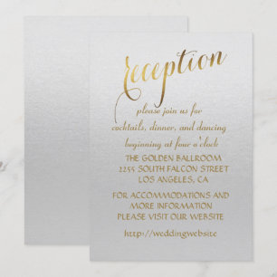 Elegante graue Hochzeitseinladung mit Goldfolie Pr Einladung