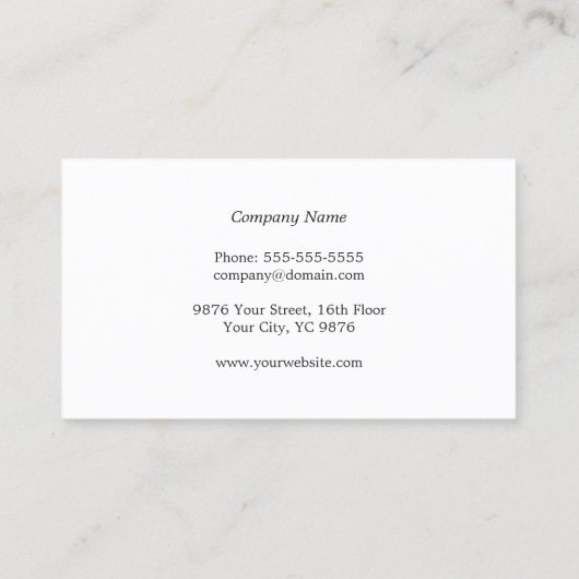 Elegante graue Imitats Silver Line Monogram Attorn Visitenkarte (Rückseite)