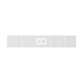 Elegante graue Initialen Einladungsbanderole (Flach)