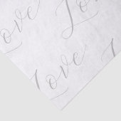 Elegante, graue Liebe Hochzeit Seidenpapier (Detail)