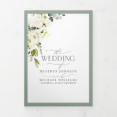 Elegante, graue Mahlzeiten Hochzeit von Tri-Falten Dreifach Gefaltete Einladung (Cover)