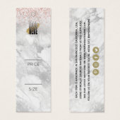 Elegante graue Marmor - Ihre Logo-Bekleidungsmarke (Vorne & Hinten)