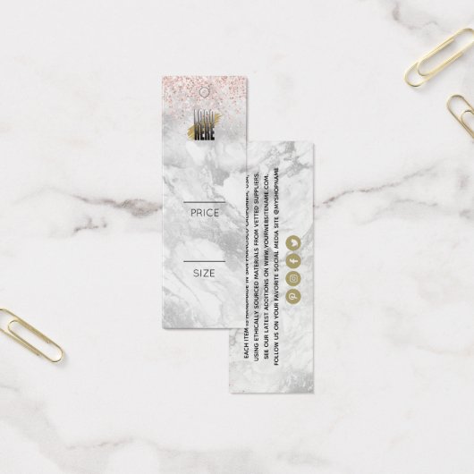 Elegante graue Marmor - Ihre Logo-Bekleidungsmarke (Büro)