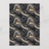 Elegante graue Marmortextur Begleitkarte (Rückseite)