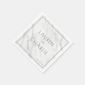 Elegante graue Marmortextur Serviette (Ecke)