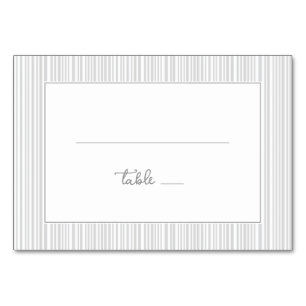 Elegante graue minimalistische Linien Tischnummer