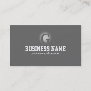 Elegante graue Monogramm-Visitenkarte Visitenkarte