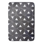 Elegante graue Mosaik Blume des Lebens Fliesenmust Badematte (Vorderseite Vertikal)