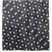 Elegante graue Mosaik Blume des Lebens Fliesenmust Duschvorhang (Vorderseite)