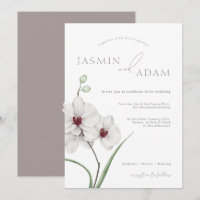 Elegante Graue Orchideen Einmalgeburten Hochzeit