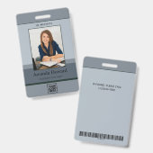 Elegante graue Palette Mitarbeiter Foto ID Company Ausweis (Front & Back)