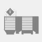 Elegante graue Polka Dots Stripes Bevorzugung Box Geschenkschachtel (Ungefaltet)