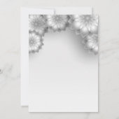 Elegante graue Rose Hochzeit Einladung (Rückseite)