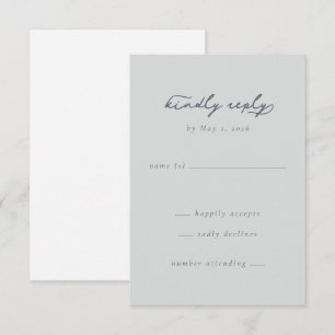 Elegante graue RSVP-Karte RSVP Karte