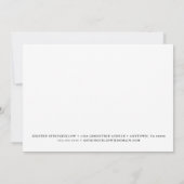 Elegante graue Script Monogram Note Card Mitteilungskarte (Rückseite)