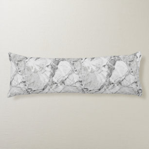 Elegante graue "Slate Whisper Stream" Marmortextur Seitenschläferkissen