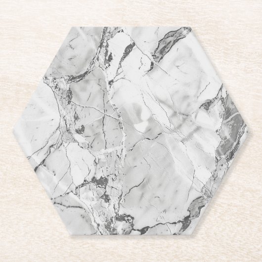 Elegante graue "Slate Whisper Stream" Marmortextur Untersetzer (Vorderseite)