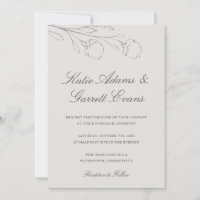 Elegante graue Stift Blume Hochzeit