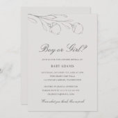 Elegante Graue Stifte Blume Geschlechtsverkehr Einladung (Vorne/Hinten)