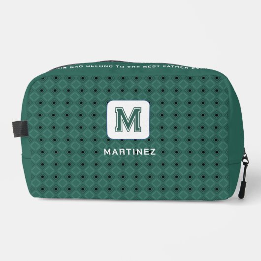 Elegante graue Toilettentasche für Mann/Vater Waschbeutel (Vorderseite)