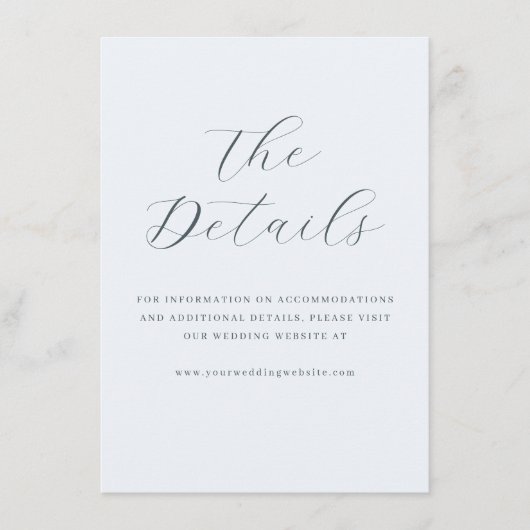 Elegante graue Typografie Begleitkarte (Vorderseite)