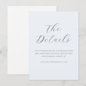 Elegante graue Typografie Begleitkarte (Vorne/Hinten)