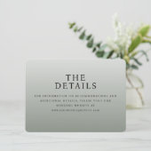 Elegante graue Typografie Begleitkarte (Stehend Vorderseite)