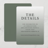 Elegante graue Typografie Begleitkarte (Vorne/Hinten)