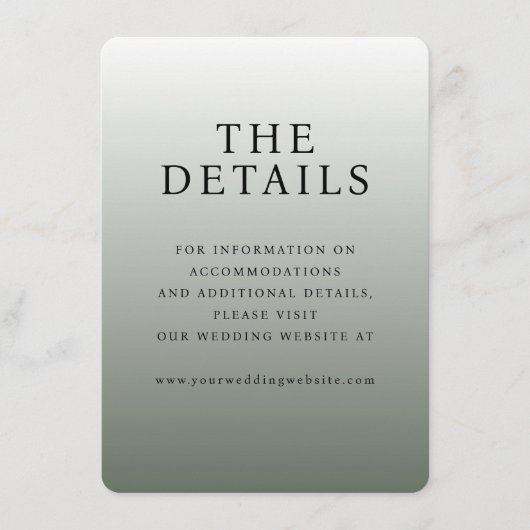 Elegante graue Typografie Begleitkarte (Vorderseite)