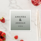 Elegante graue Typografie Serviette (Beispiel)