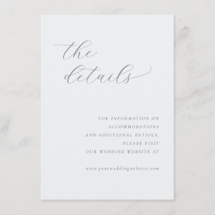 Elegante graue typografische Details Begleitkarte
