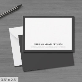 Elegante graue typografische Note Card Mitteilungskarte