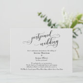 Elegante, graue verspätete Hochzeitskarte Einladung (Stehend Vorderseite)