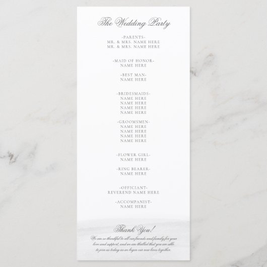 Elegante, graue, weiße Wasserfarbenkleidung Programm (Rückseite)