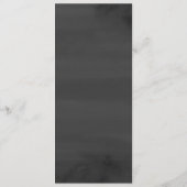 Elegante, graue Winterwaldhochzeit Menükarte (Rückseite)